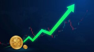 上昇するXRPコインと新興競合コインの成長を表現したイメージ