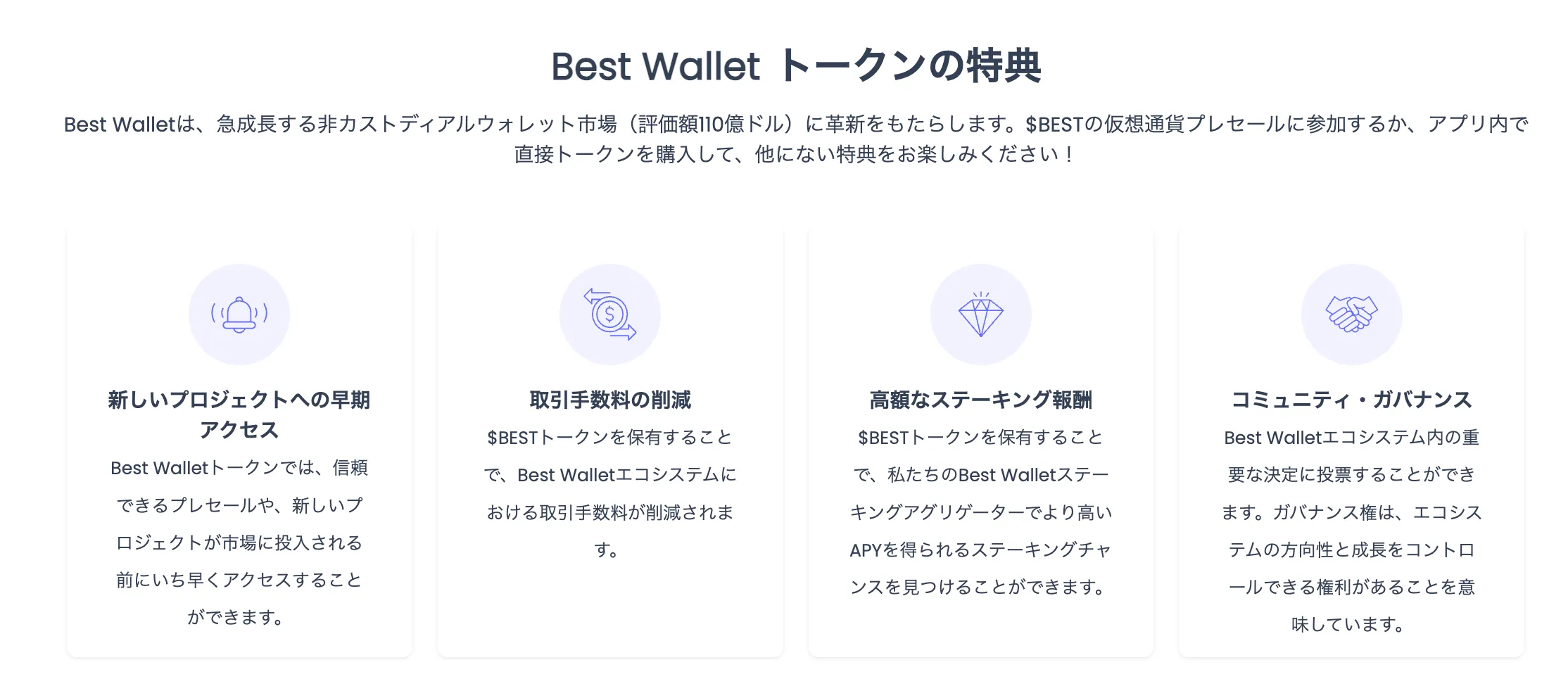 Best Walletトークンの特典