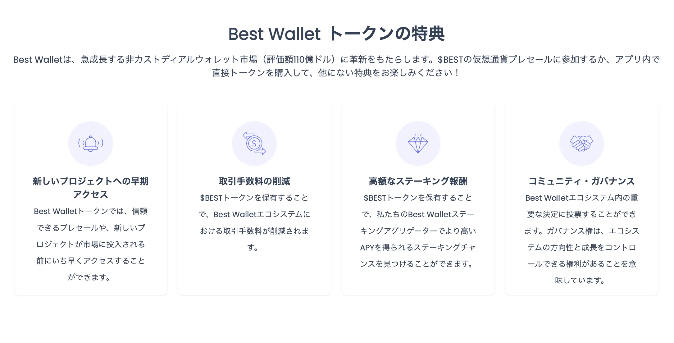 Bestトークン保有特典