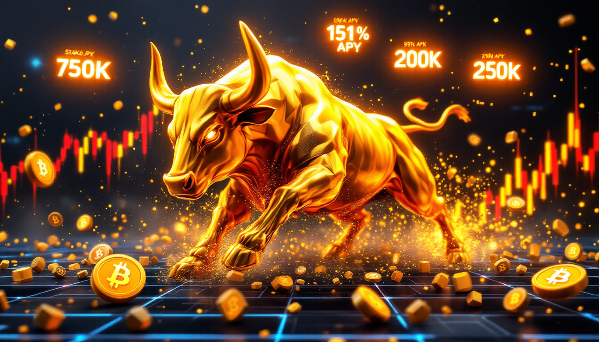 ビットコイン価格上昇グラフとBTC Bull Tokenのコンセプト画像