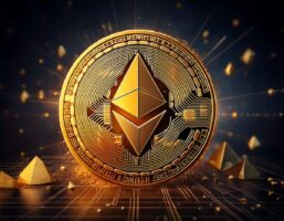 イーサリアムの今後-イーサリアムコインが並んでいる