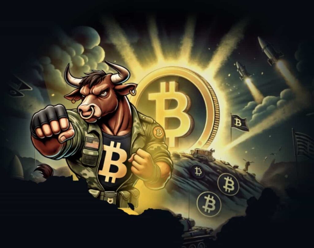 Bitcoin Bullの買い方-牛がパンチしている