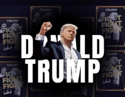 トランプコインの買い方-トランプ大統領がガッツポーズしている