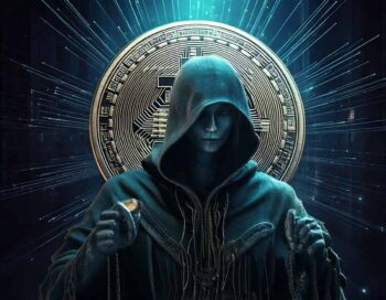黒いフードの男と仮想通貨