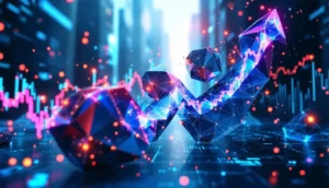 急成長するSuiブロックチェーンエコシステムを示す抽象的なイメージ