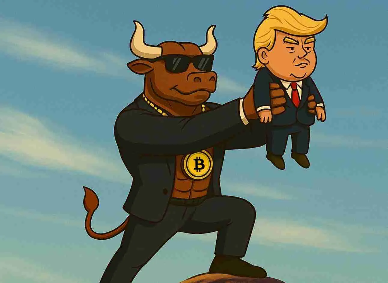 BTCBULLのミームとトランプ大統領