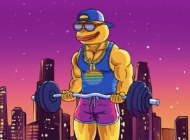 Bitcoin Pepe-筋トレをしているぺぺ