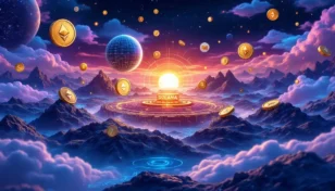 仮想通貨市場のダイナミックな様子とSolana・イーサリアム連携を象徴するアイキャッチ画像