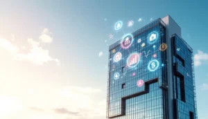 米国への本社移転とナスダック上場を目指すギャラクシーデジタルの近代的なオフィスビル