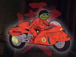 pepexがバイクに乗っている