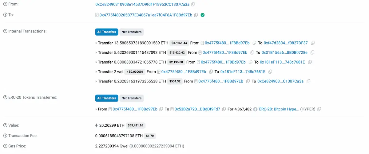 Bitcoin-Hyper-イーサリアムのページ