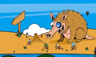 Snorter Botトップページのキャラクター
