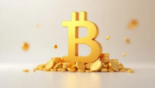 金とビットコインを融合させた企業財務戦略のイメージ