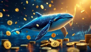 仮想通貨市場でトークンを蓄積する大口投資家のイメージ