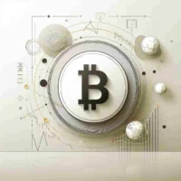 白生地にビットコインロゴ