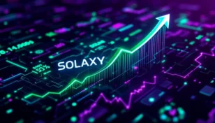 SolanaのL2アルトコインであるSolaxy（SOLX）の成長を示す未来的なイメージ