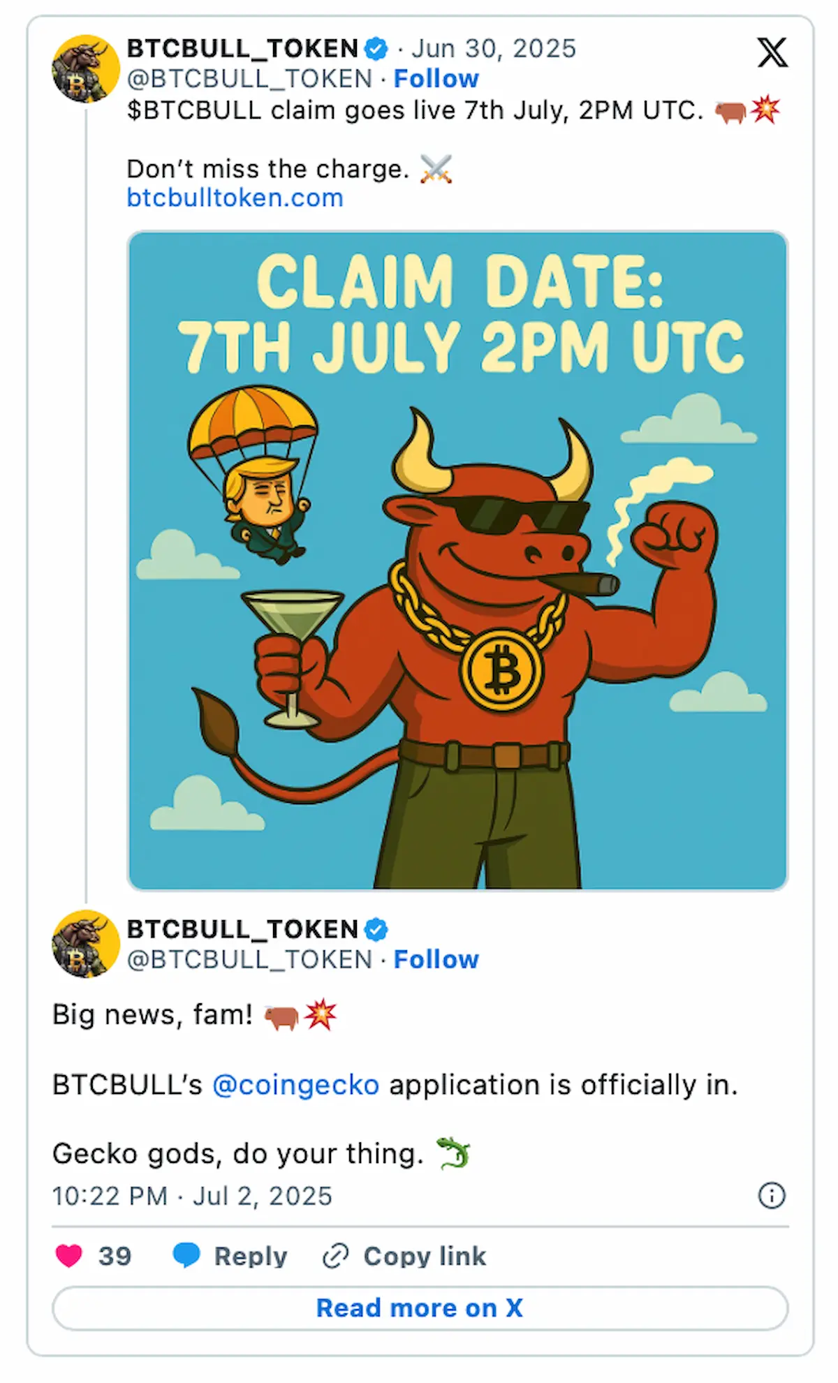 BTC-Bull-公式Xのポスト 