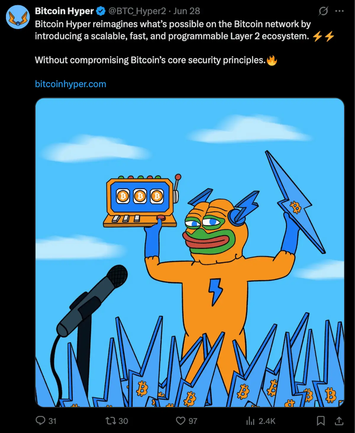 Bitcoin-Hyper-公式Xのポスト