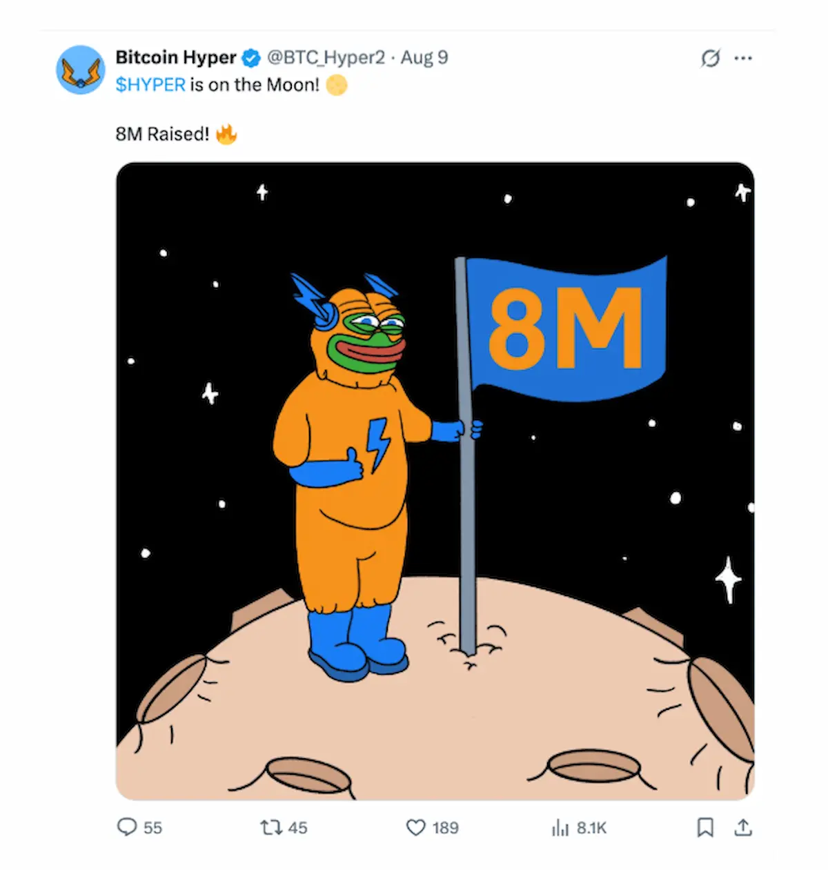 ビットコインハイパー公式Xのポスト