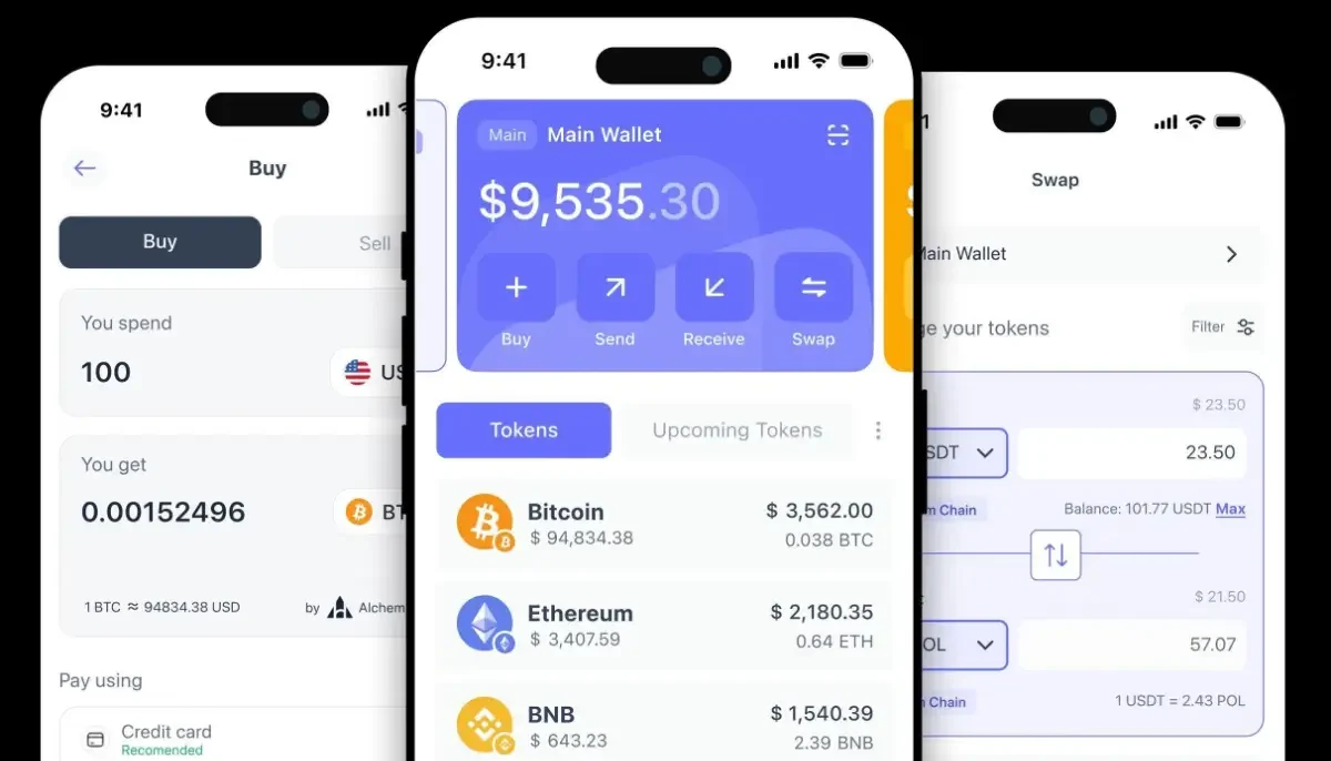 Best Wallet のスマホ画面