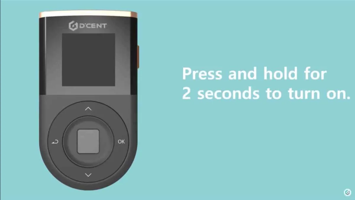 D'CENT Wallet(ディセントウォレット)を起動する説明