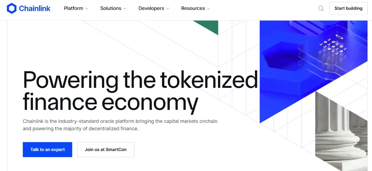 チェーンリンク仮想通貨の将来性-チェーンリンク公式サイトのTOP