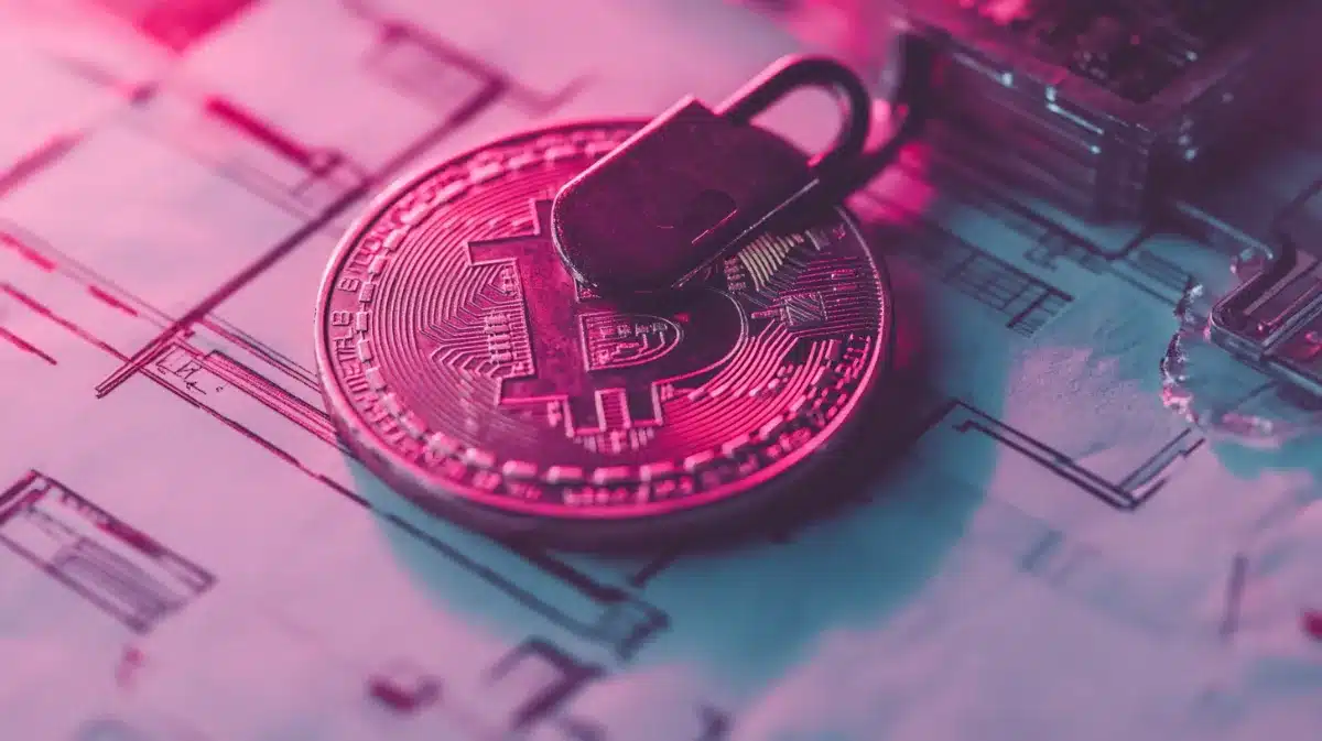 暗号資産（仮想通貨）担保ローンとビットコインのイメージ