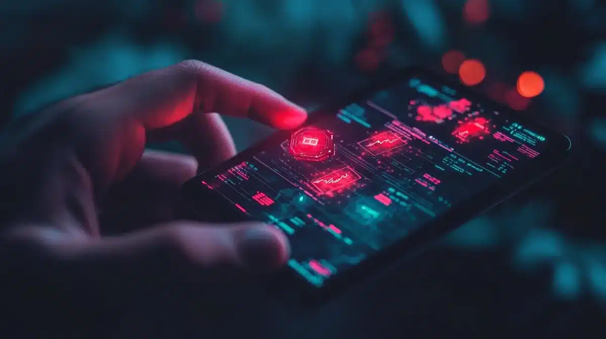 暗号資産（仮想通貨）担保ローンにスマホで申し込む様子