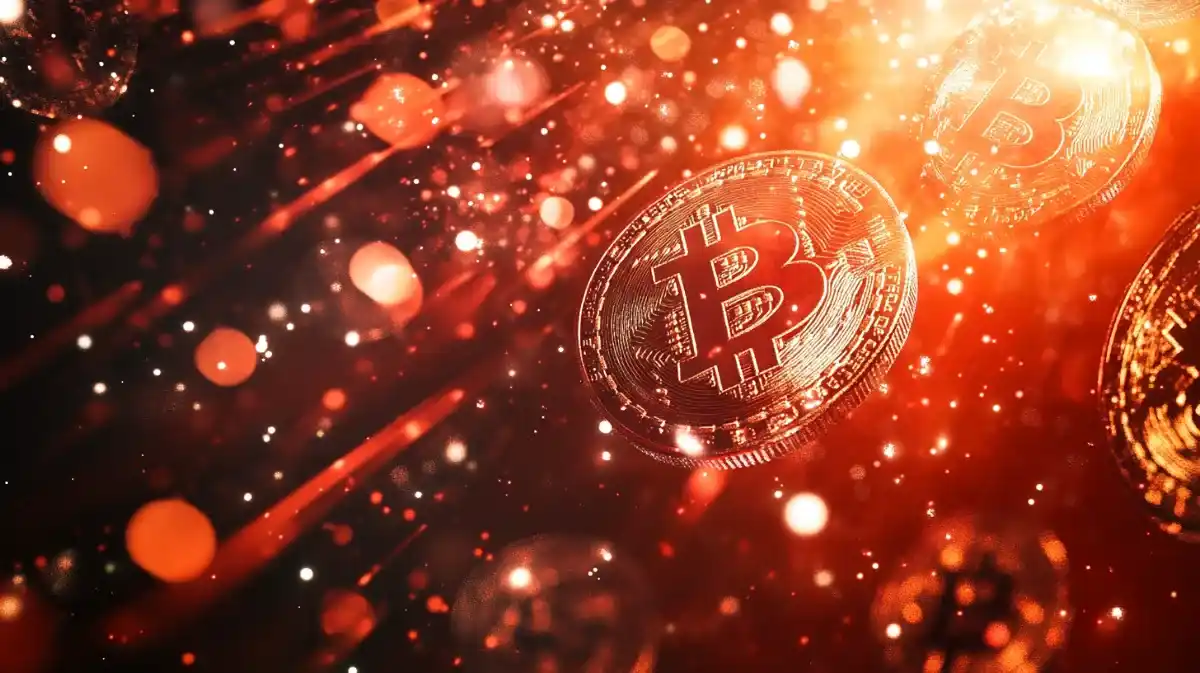 仮想通貨の億り人にビットコインが降り注ぐイメージ