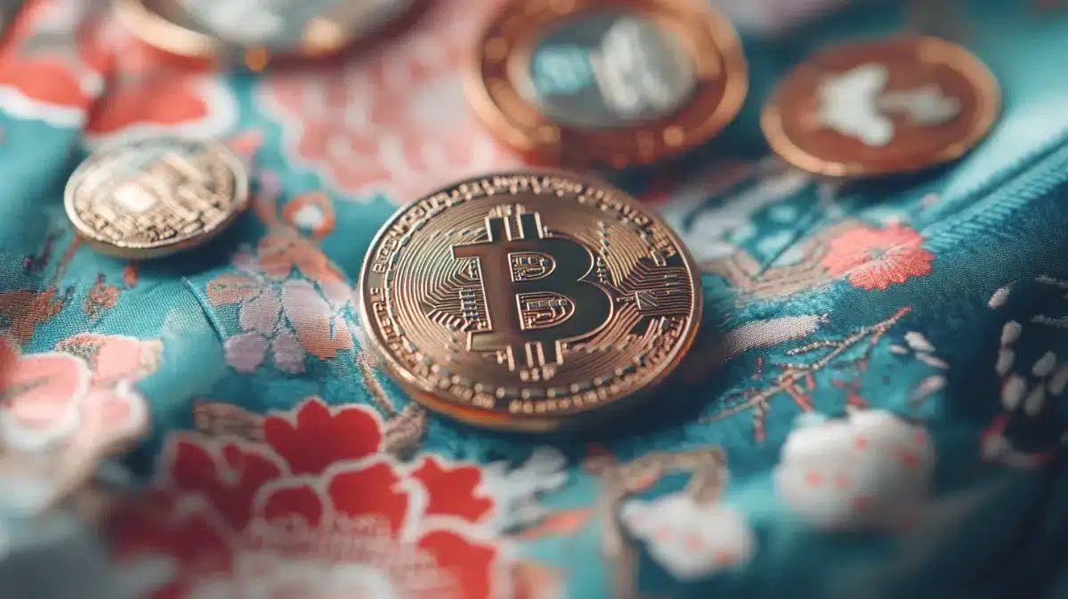 JPYC（日本円ステーブルコイン）とビットコインのイメージ