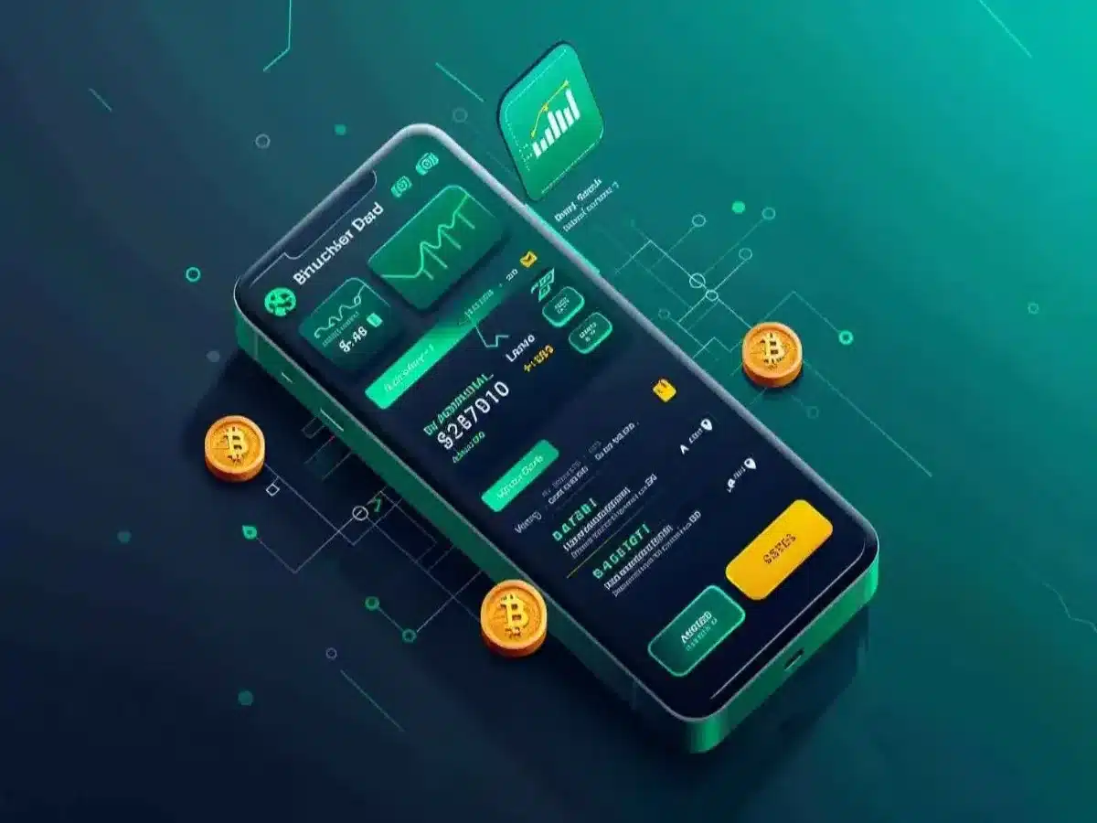 スマホアプリでの仮想通貨ウォレットのイメージ