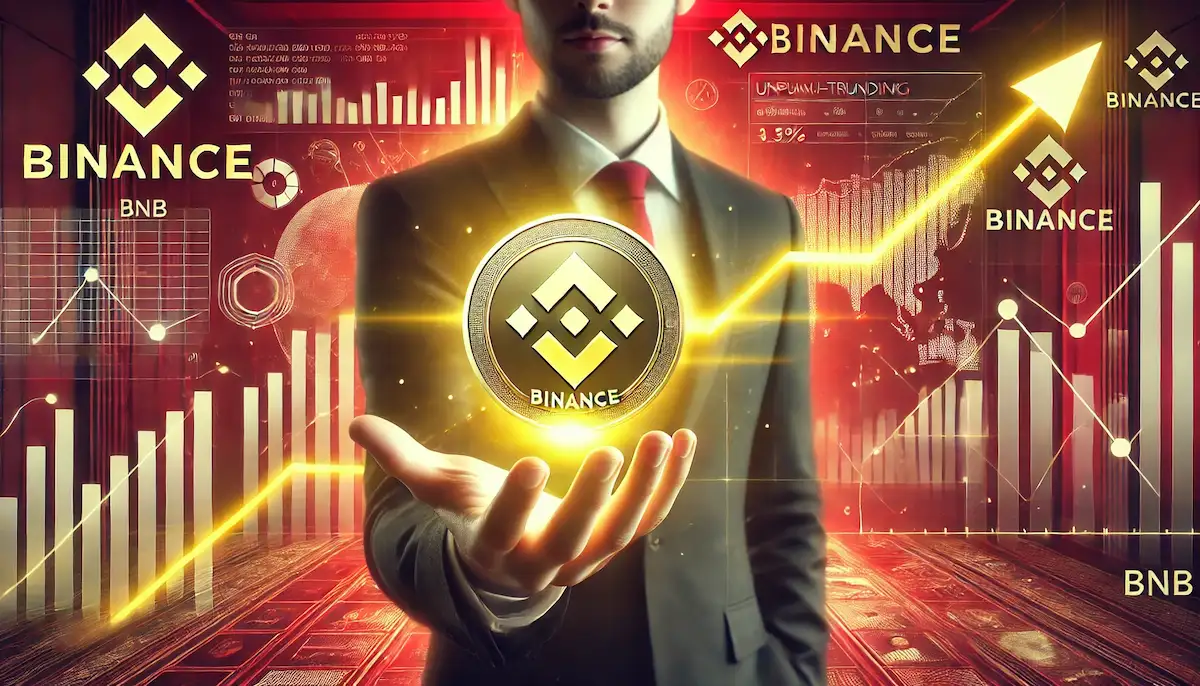 BNBと価格上昇をイメージしたビジュアル