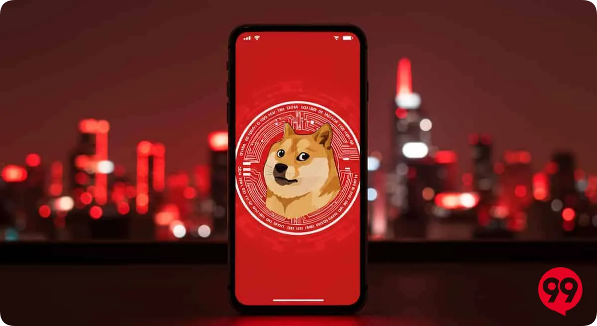 Dogecoinウォレット-Dogecoinと夜景