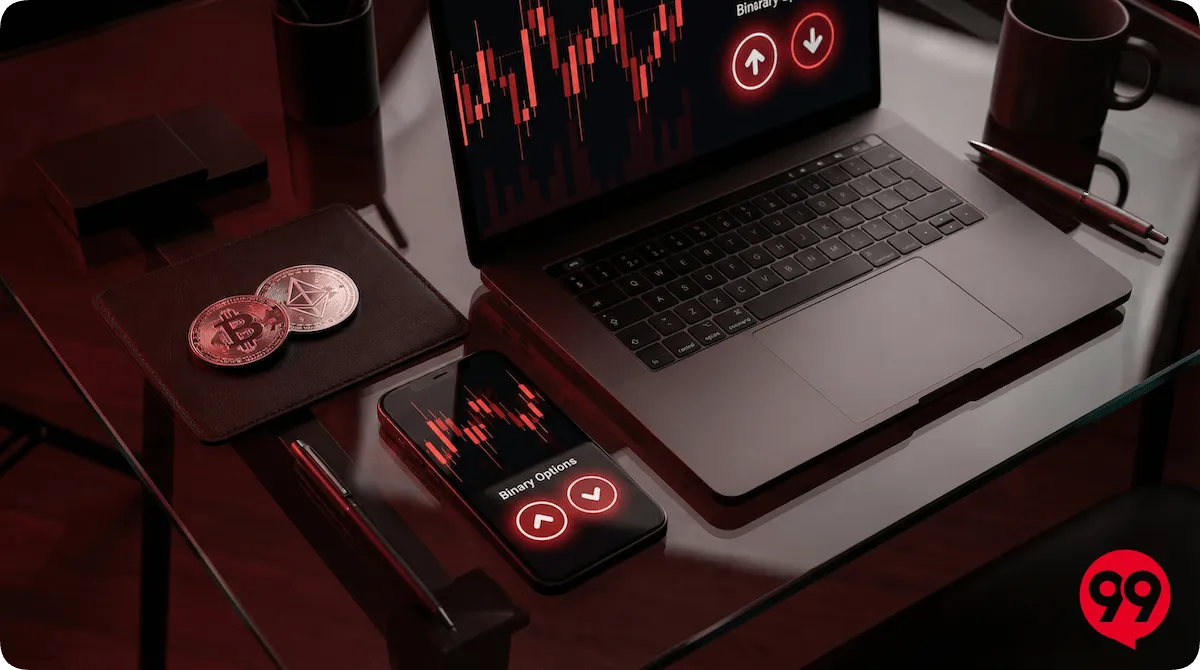 パソコンとスマホに映るチャート