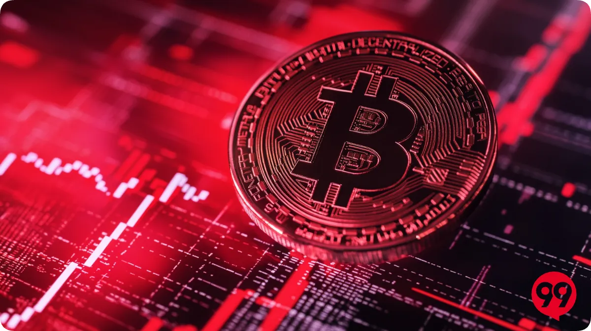 メタプラネットの株価チャートとビットコインのイメージ