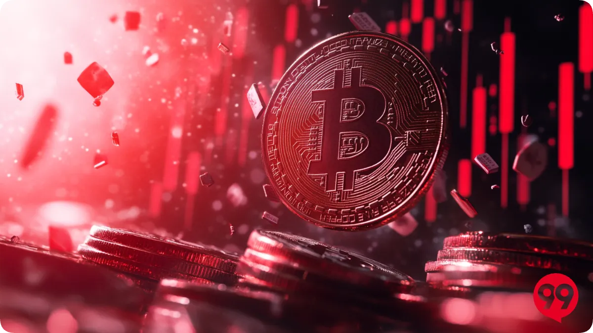 メタプラネットの株価チャートとビットコインのイメージ