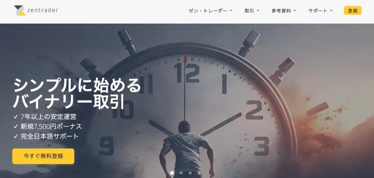 海外バイナリーオプション業者ゼントレーダーの公式サイト