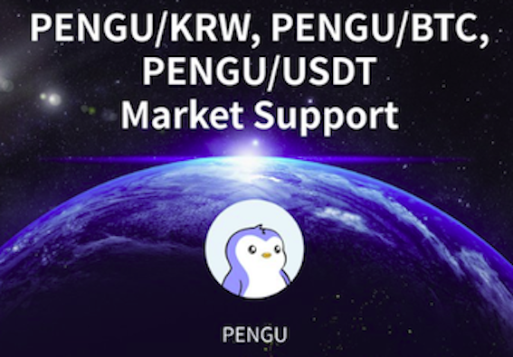퍼지 펭귄(PENGU) 코인, 5월 9일 업비트 상장