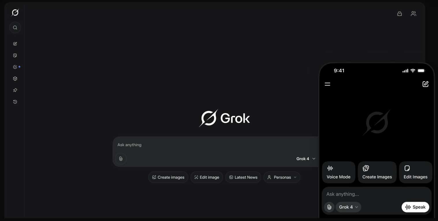 grok4의 인터페이스