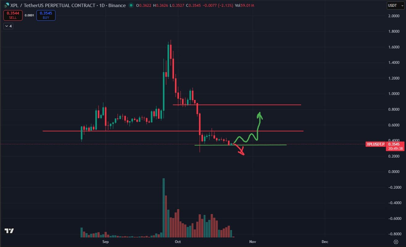 XPL 가격 차트 (트레이딩뷰)