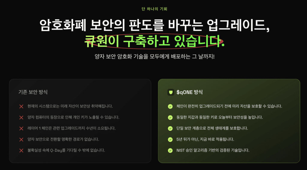 큐원 프리세일 소개