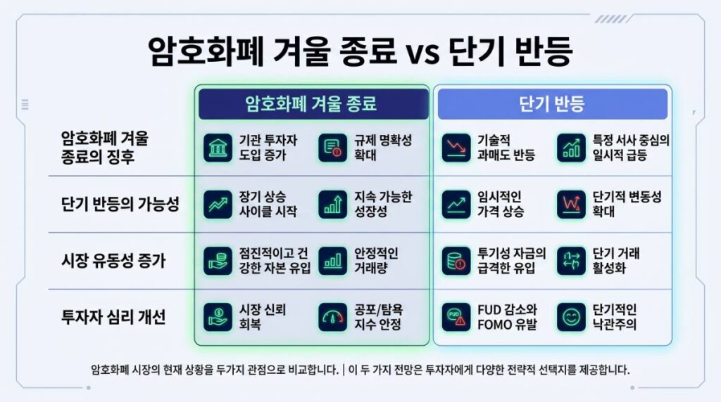 ‘암호화폐 겨울 종료’ vs ‘단기 반등’