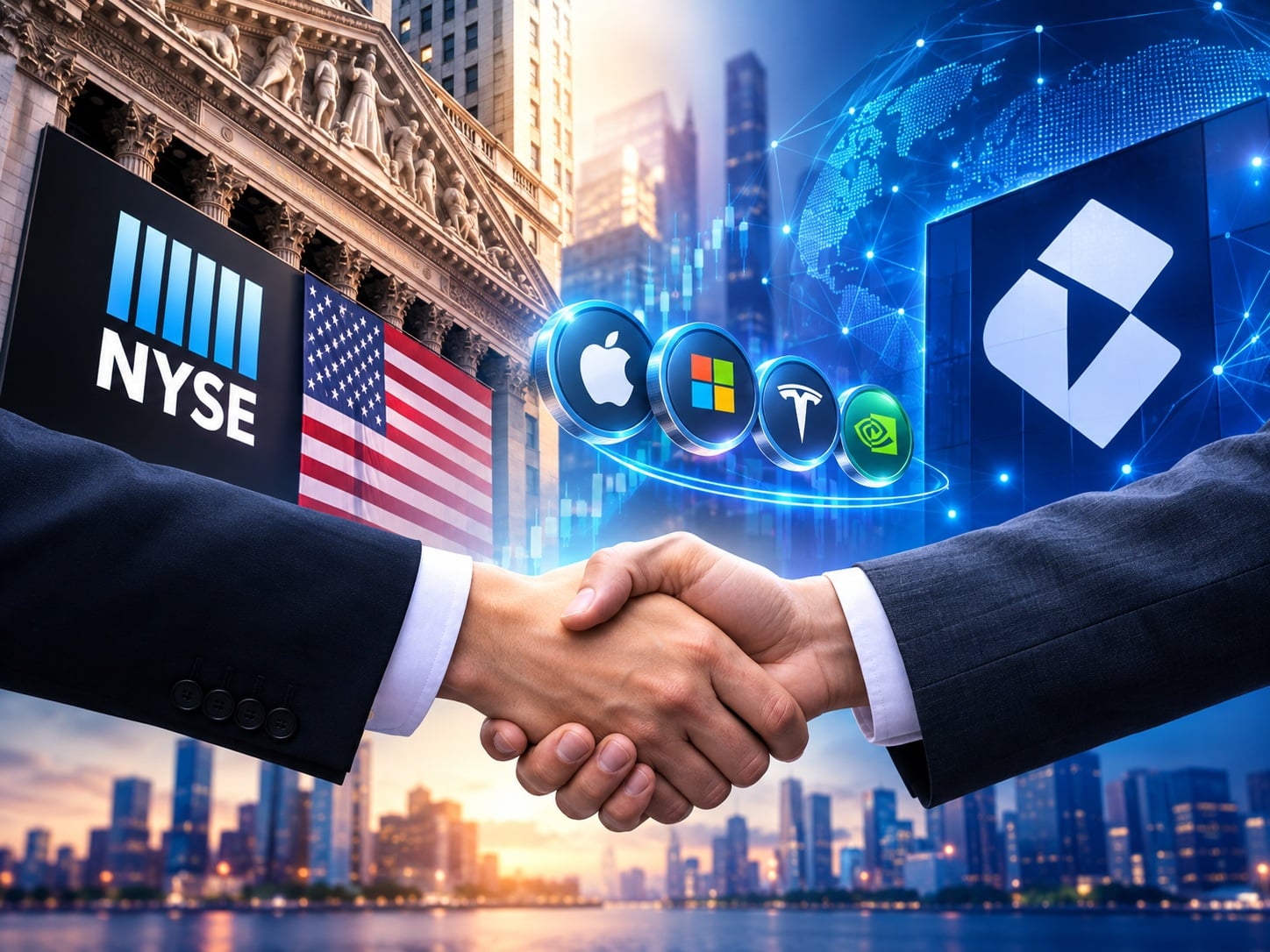 NYSE·블록체인닷컴 MOU 체결, 미국 주식·ETF 토큰화 거래 추진