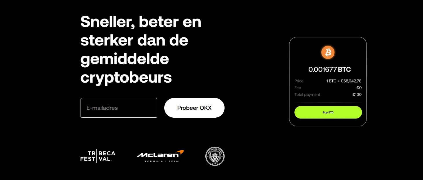 OKX review landingspagina