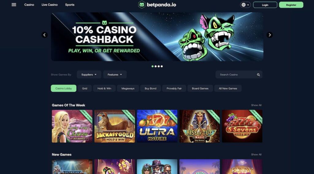 Betpanda Casino Crypto non-sticky bonus