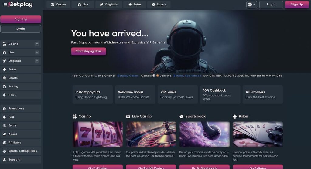 Betplay crypto casino no deposit