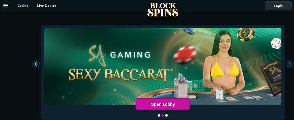 Blockspins crypto casino spellen portfolio live casino