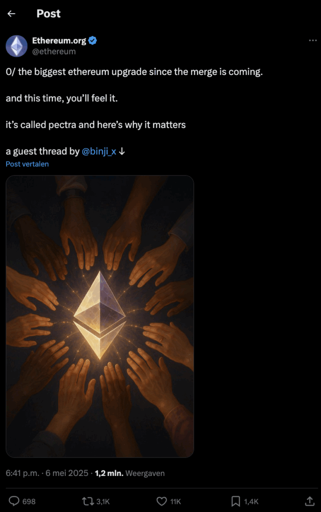 Ethereum Pectra Upgrade - Bron: X