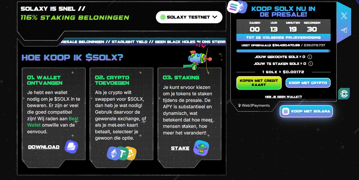 Solaxy, de beste solana meme coin