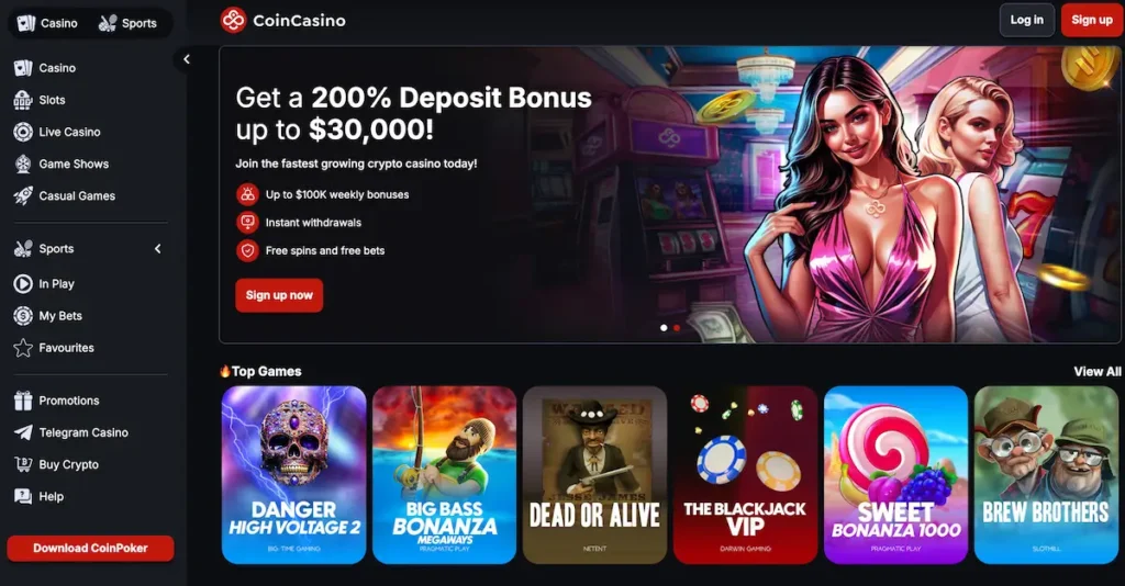 Free spins no deposit bonus CoinCasino
